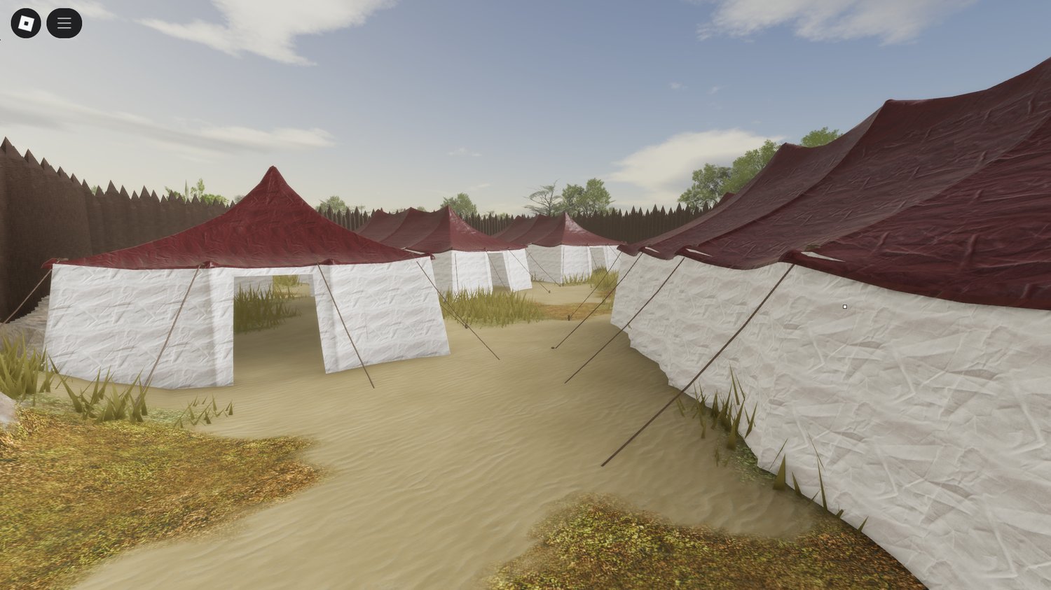 Roblox Spartan warriors fighting on Thermopylae battlefield