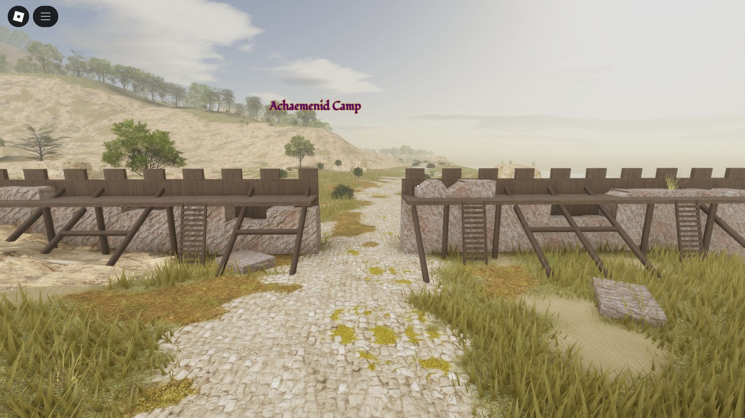 Realistic ancient Greek environment with combat tools