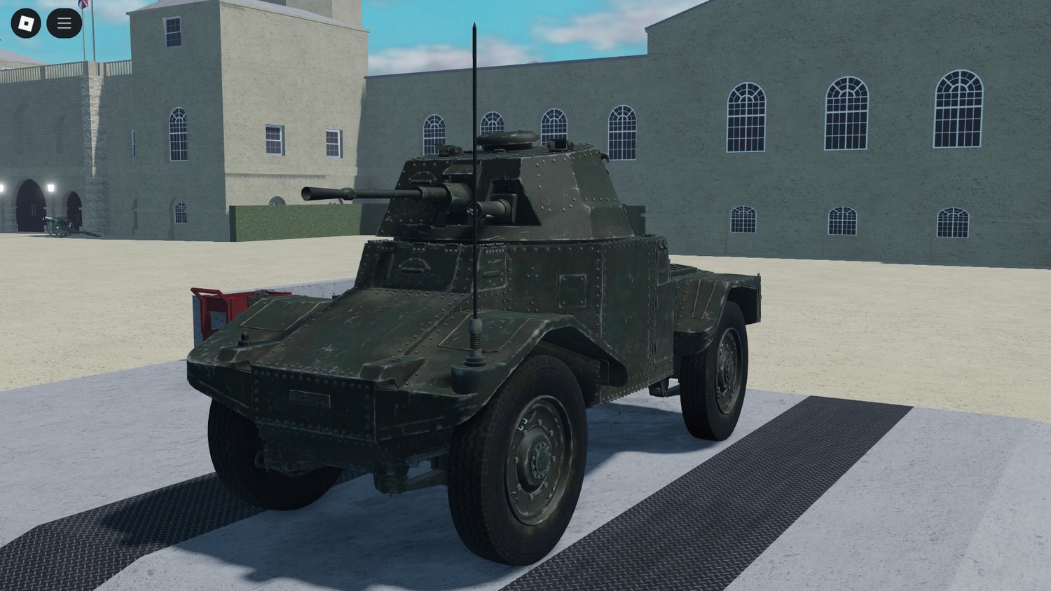 Turan 1 tank firing during Roblox combat mission