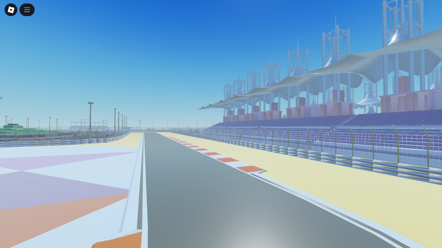 Roblox lowpoly racecourse inspired by Bahrain