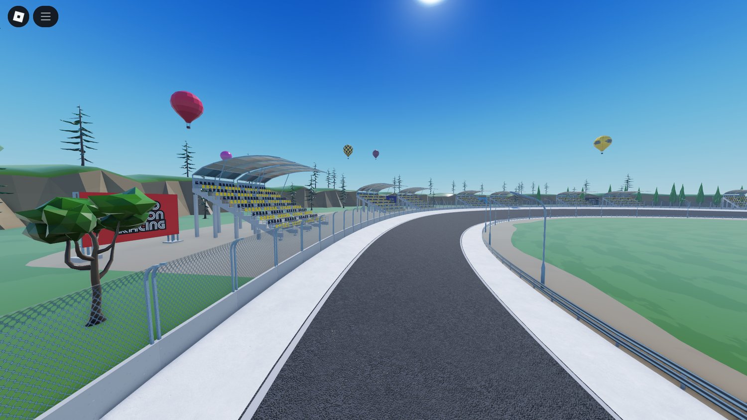 Whimsical cartoon-style race map with fun obstacles