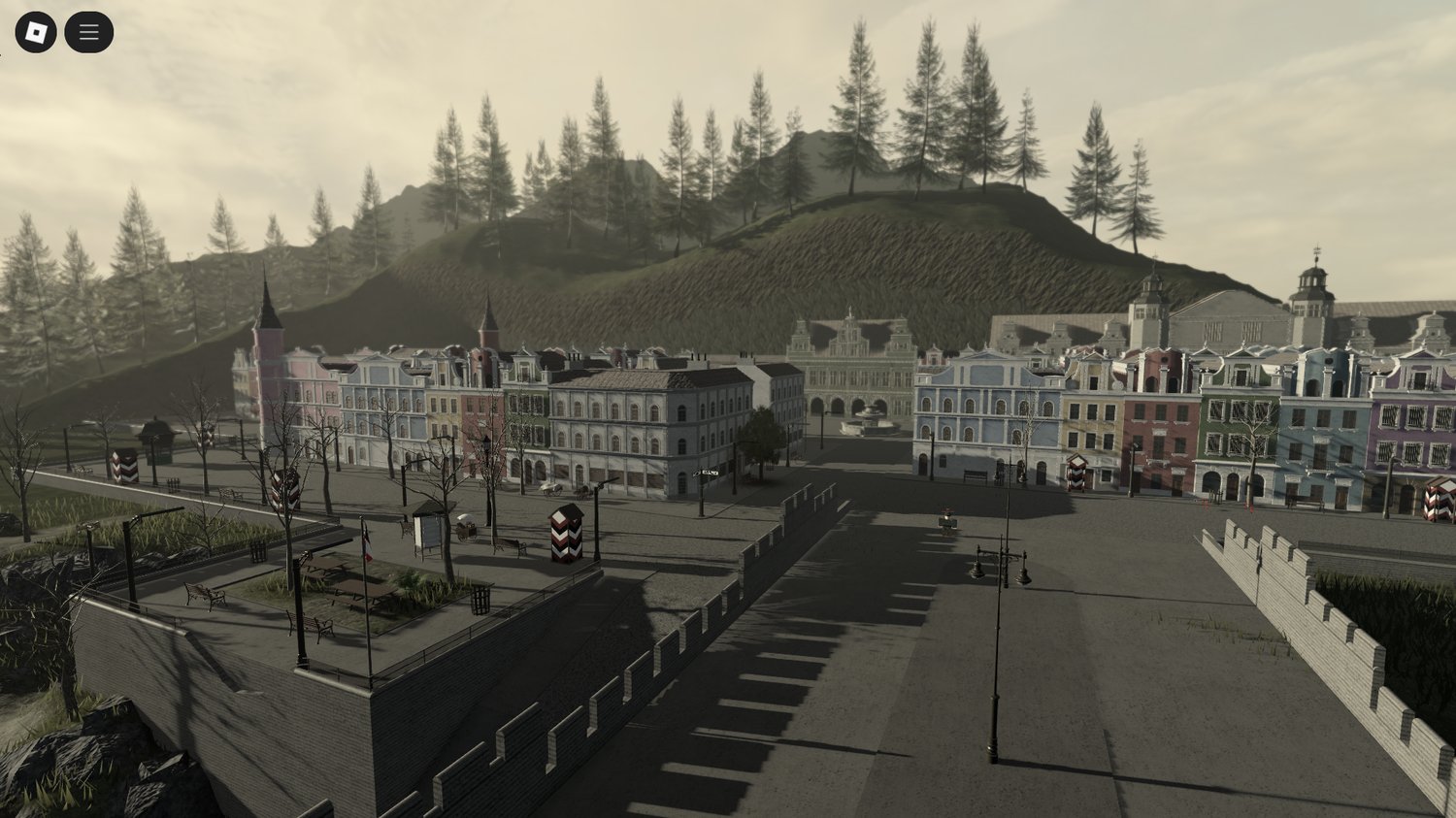 Brankowo settlement beside forest terrain