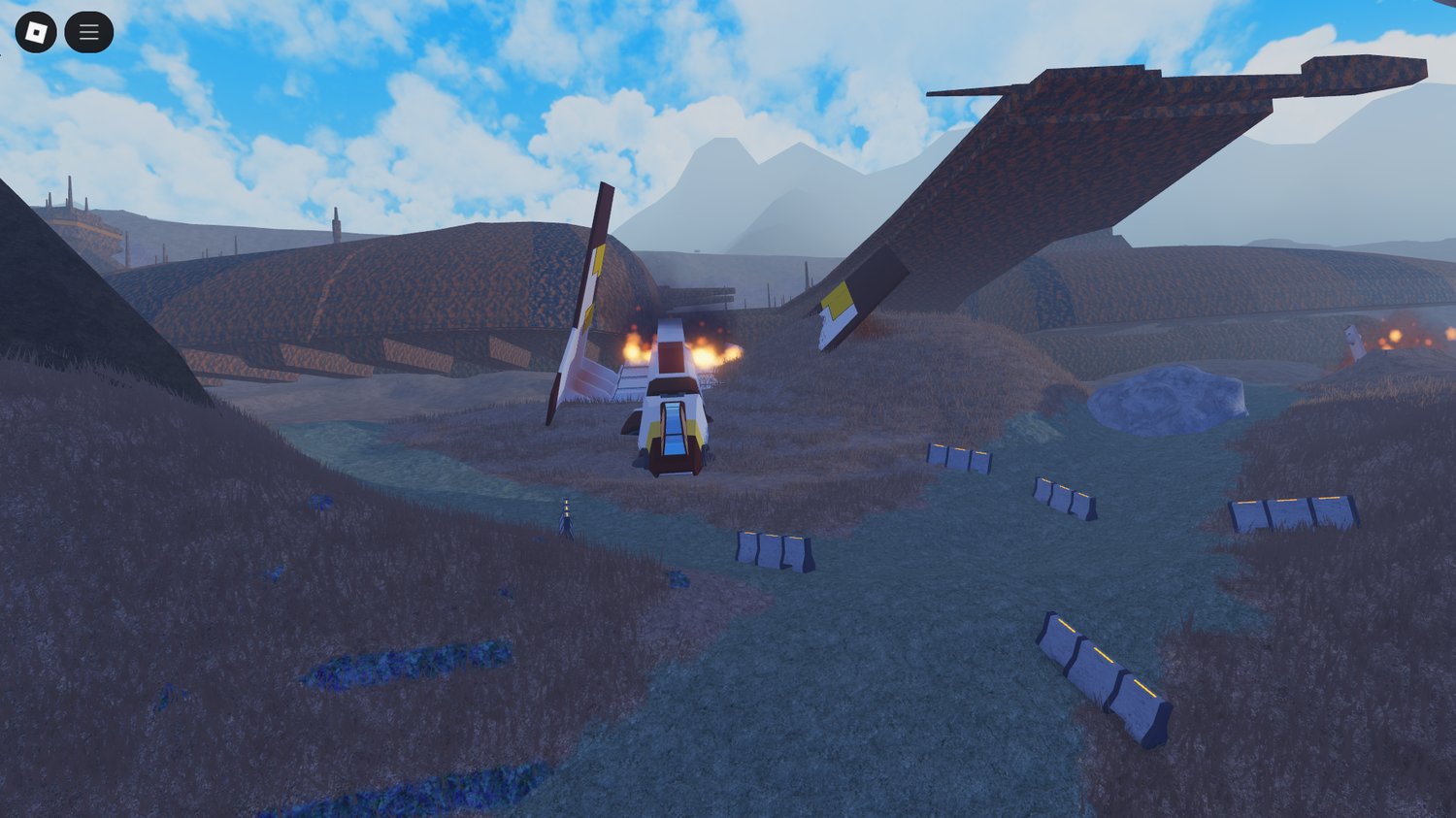 Strategic battle outpost placed on alien landscape