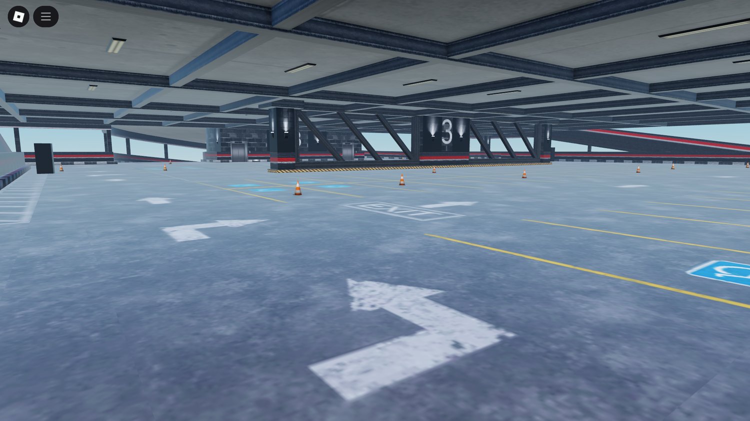 Roleplay-ready multi-level parking in Roblox
