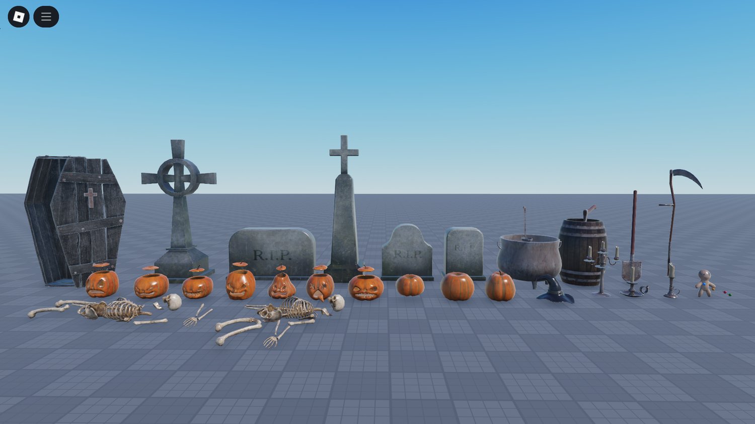 Realistic carved pumpkins for Roblox Halloween maps
