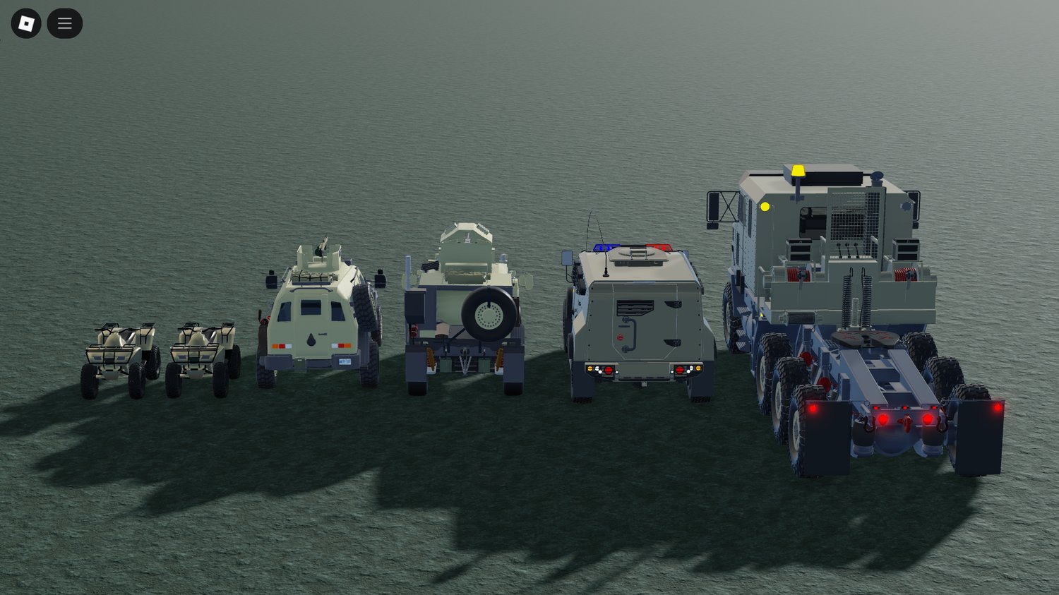 Roblox Oshkosh M1070 and Sandcat models