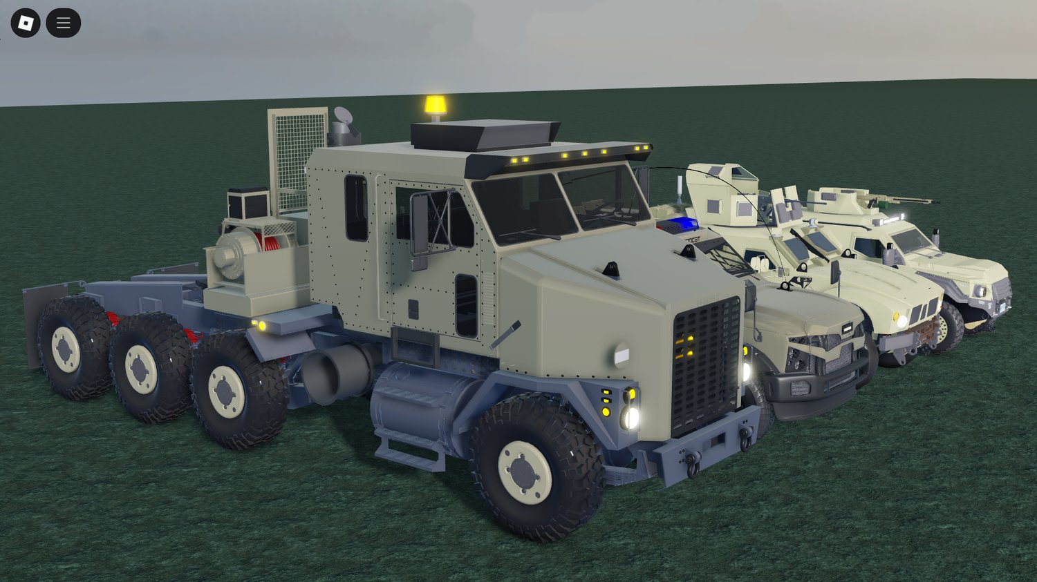 Off-road tactical vehicles for Roblox maps