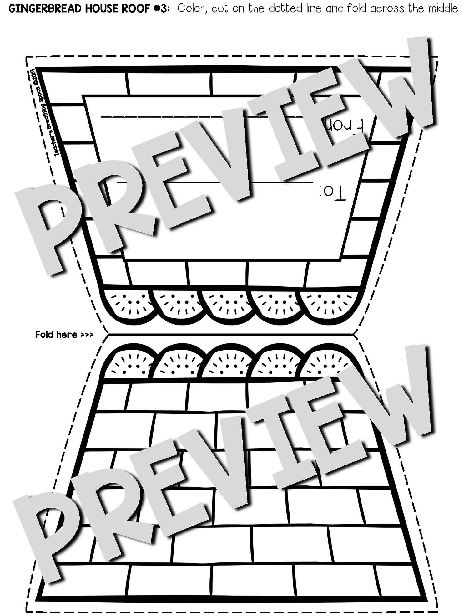Gingerbread House Paper Bag Craft or Gift Bag