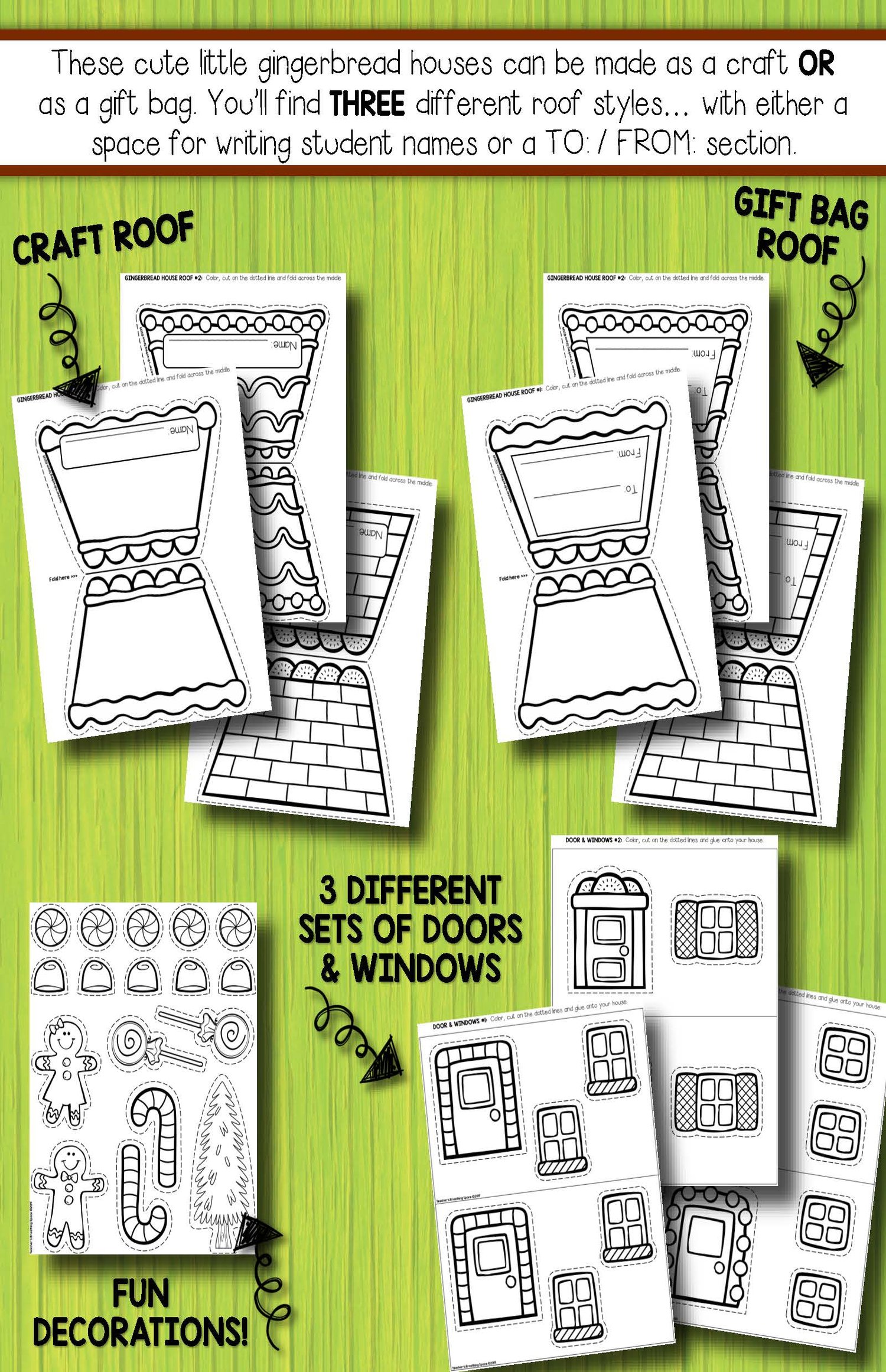 Gingerbread House Paper Bag Craft or Gift Bag