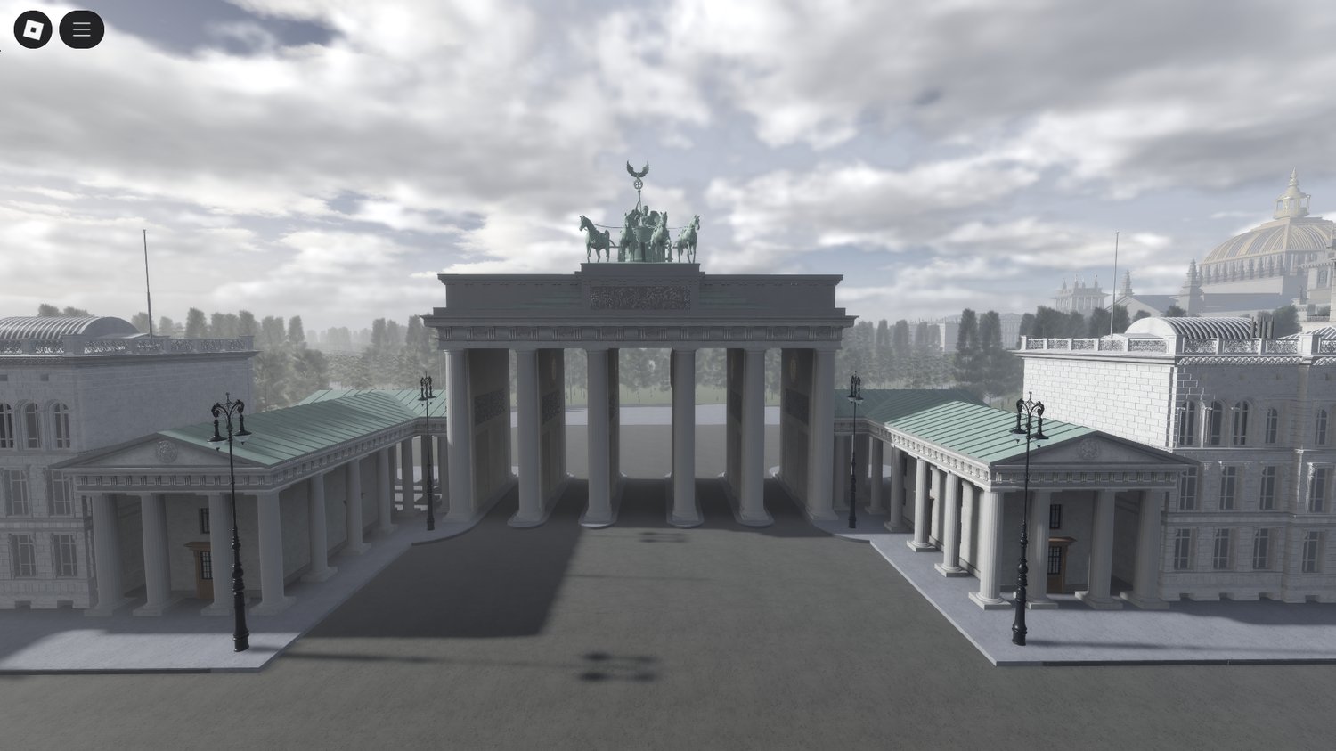 Realistic European city environment in Roblox