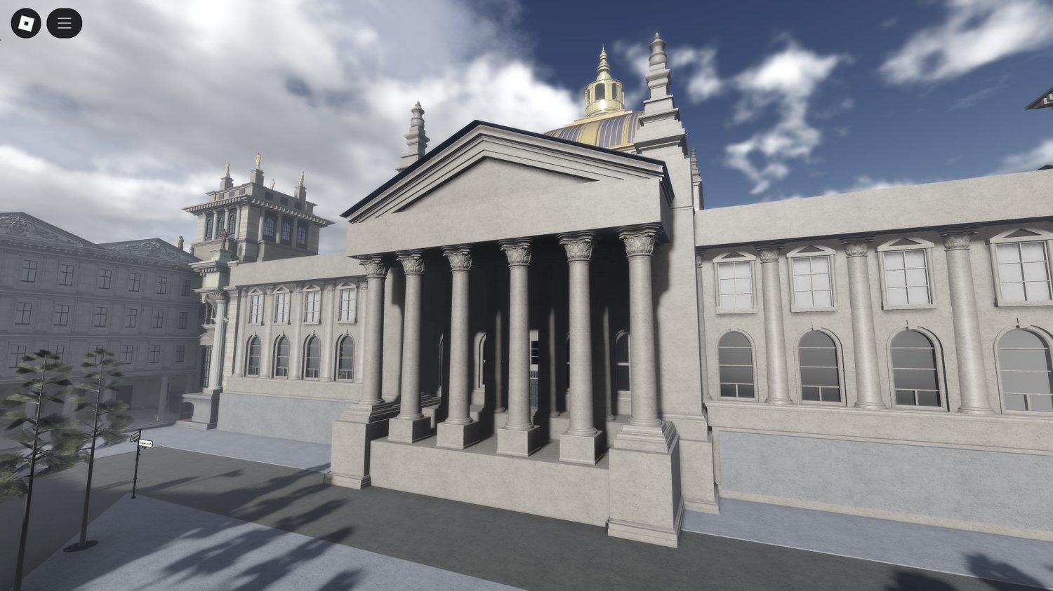 Authentic early European architecture in Roblox