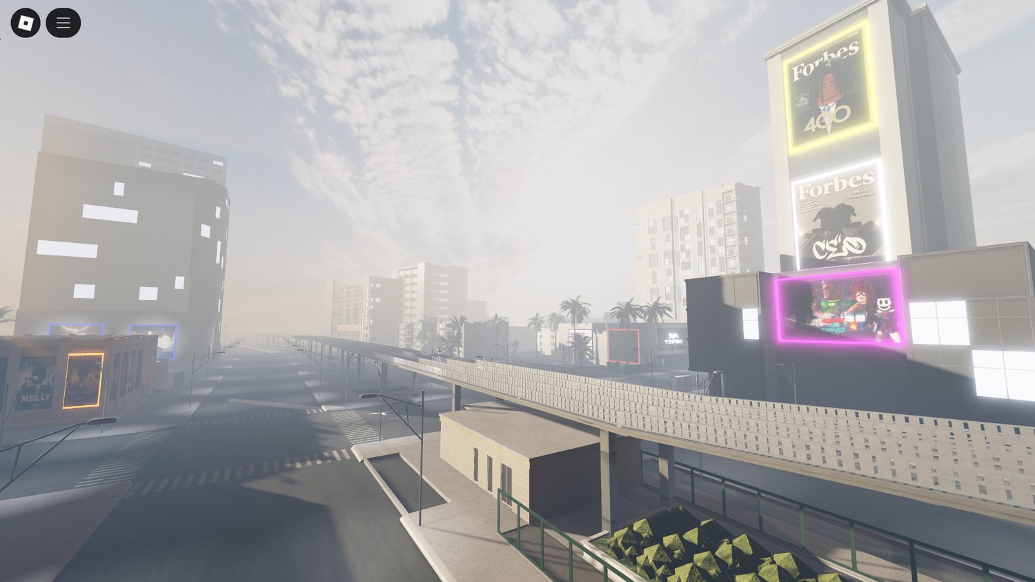 Immersive urban roleplay map with enterable interiors in Roblox