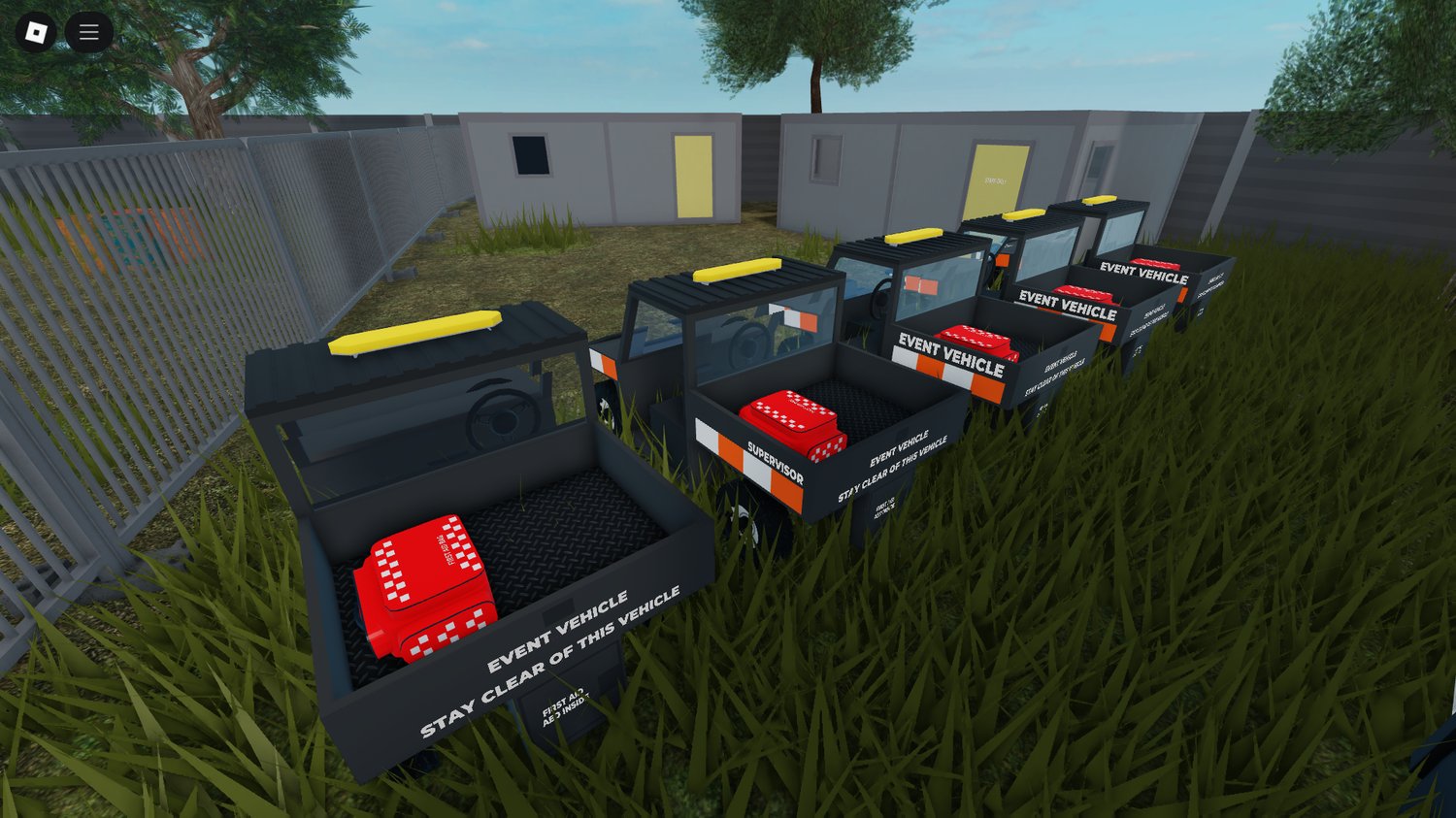 Festival tents and crowd area Roblox environment