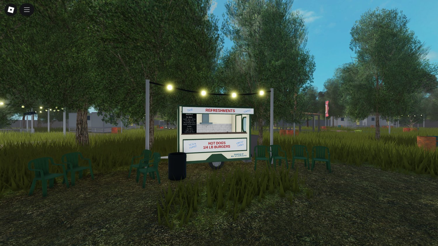 Realistic festival grounds for multiplayer roleplay in Roblox
