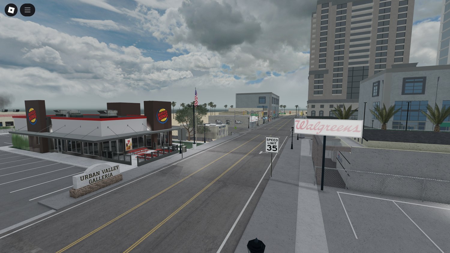 Open-world multiplayer map for Roblox roleplay