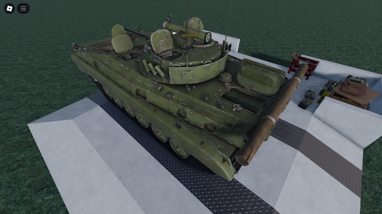 Driveable ZIP 76 tank with spawner and tools in Roblox