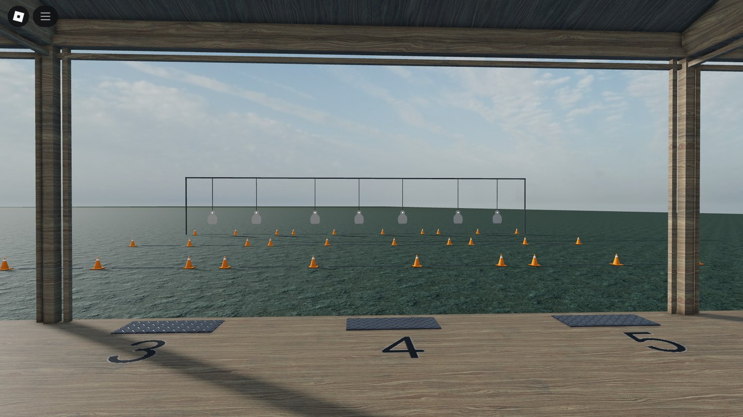 Shooting lanes and barriers in Roblox combat maps