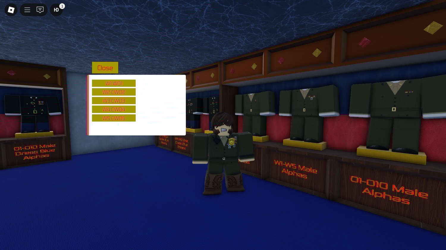 Training and roleplay military hub in Roblox