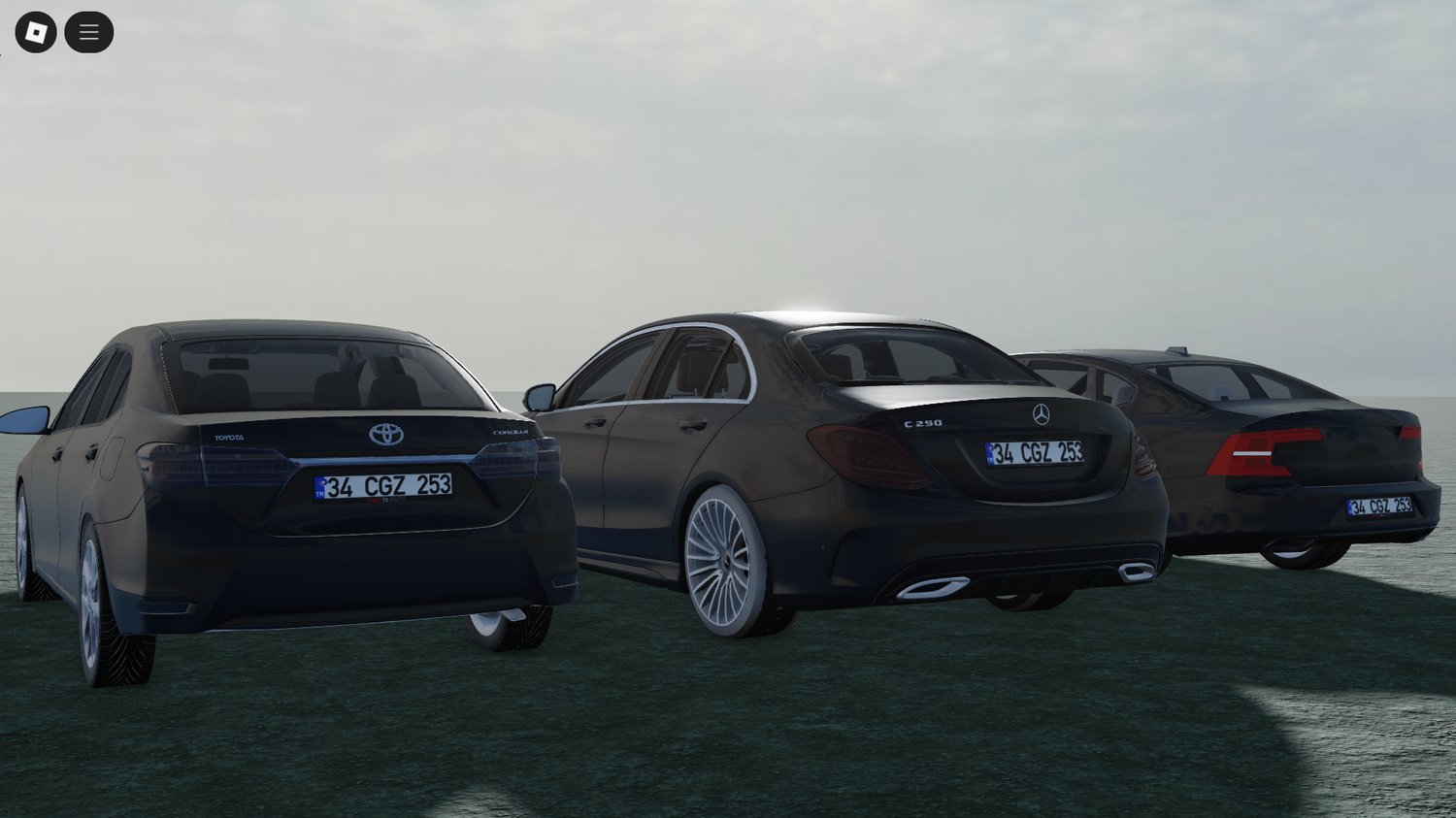 Police escort and convoy cars in Roblox