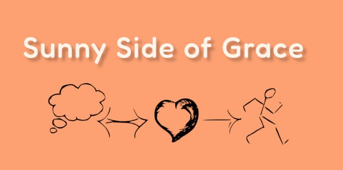 blog logo in cantalope background