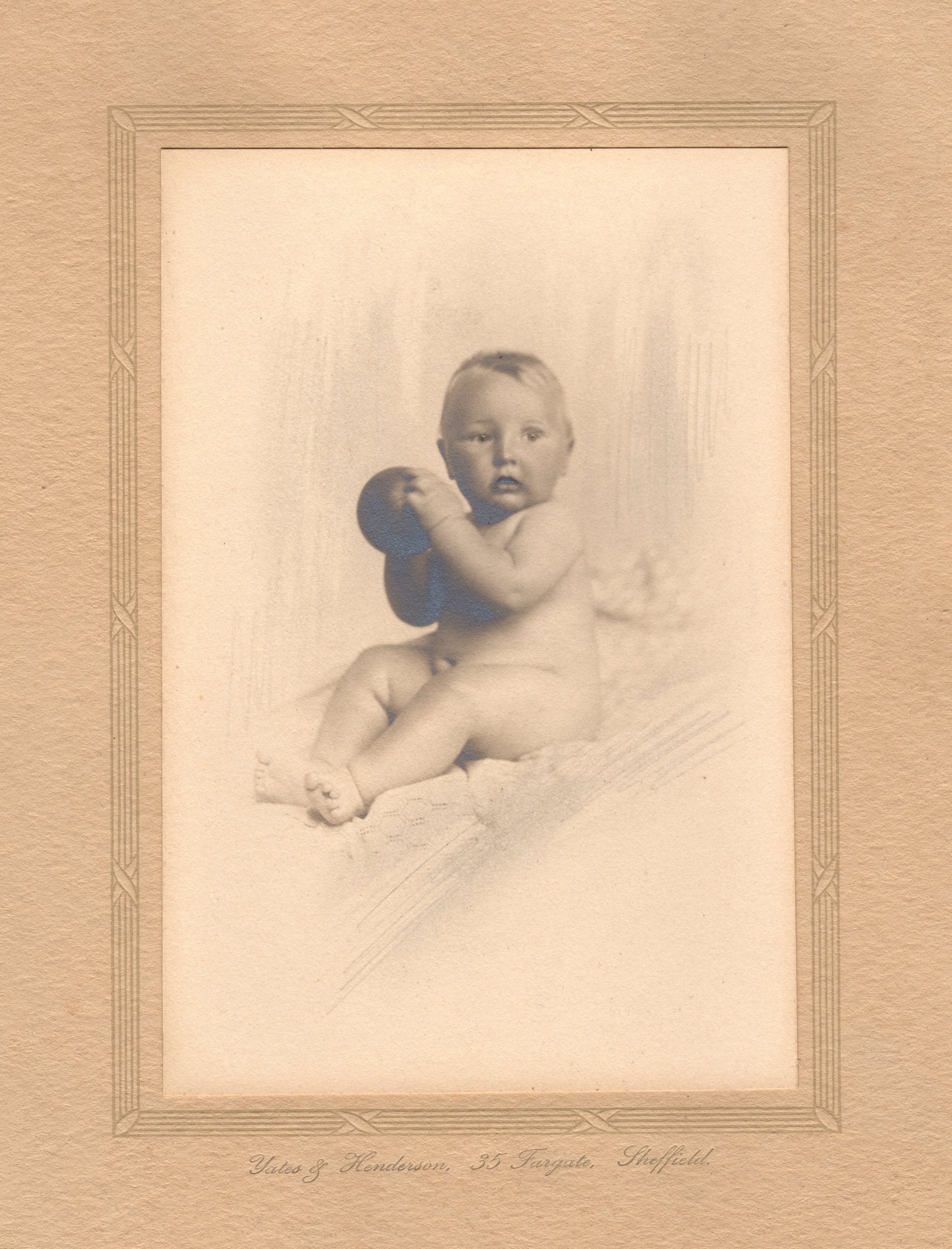 Studio portrait of Harry Drabble, aged 7 months, 1935