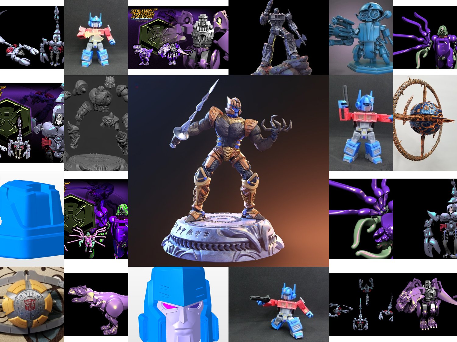 Transformers STL Bundle – 30+ 3D printable models including Optimus Prime and Megatron – Lifetime Google Drive access.