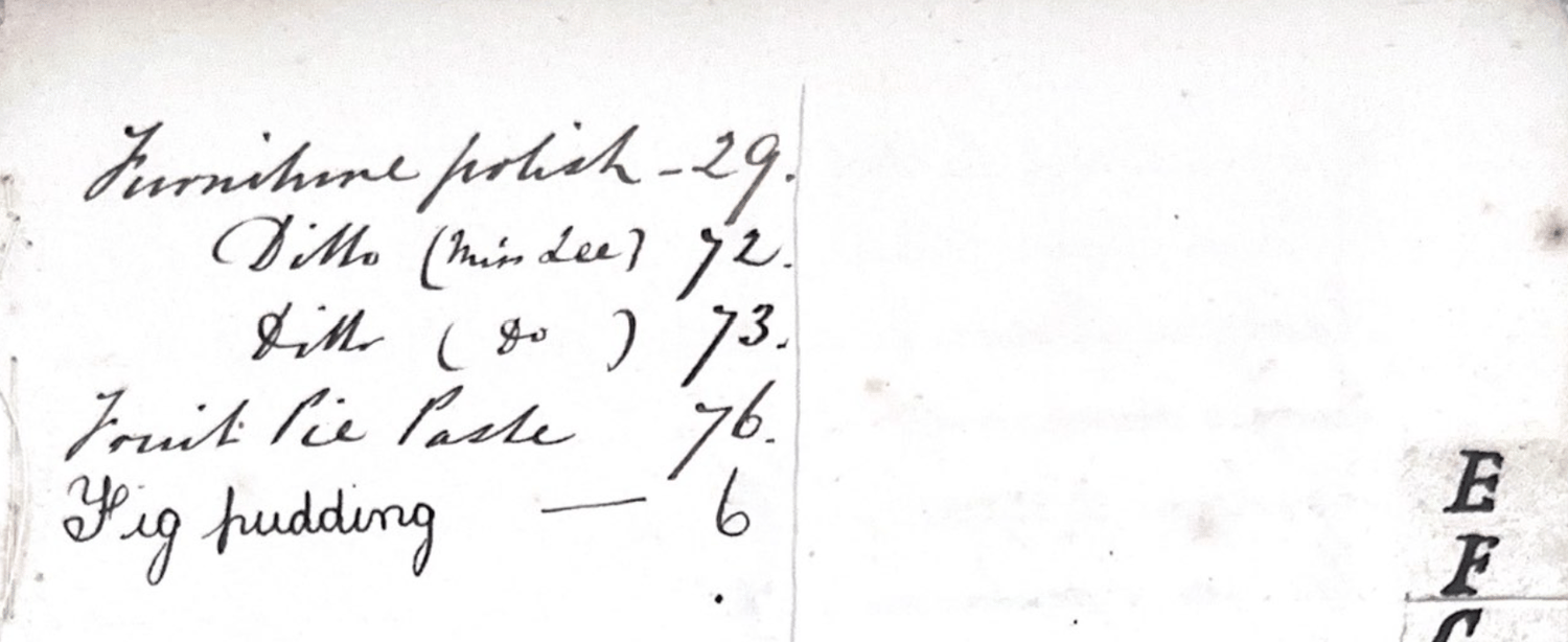 Allott recipe book index 'F'