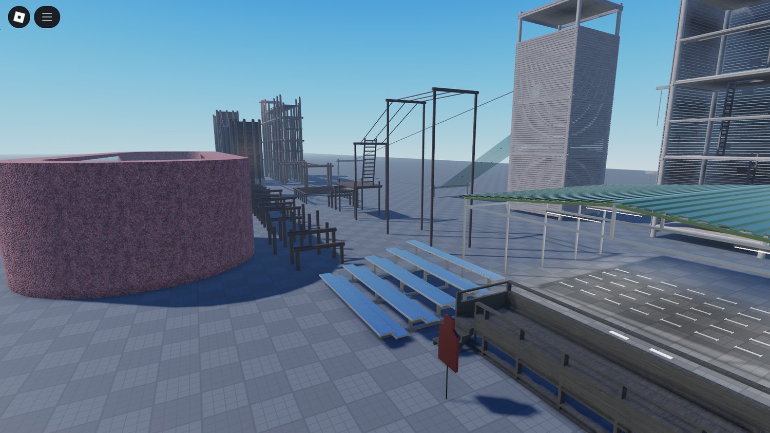 Barricades and hurdles for military obby