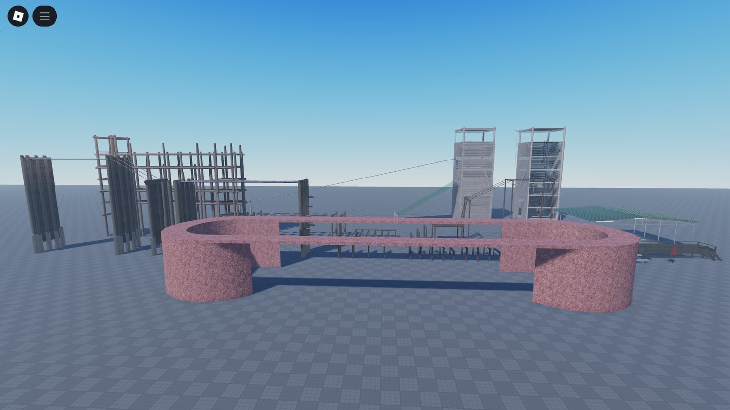 Balance beams and climbing obstacles Roblox