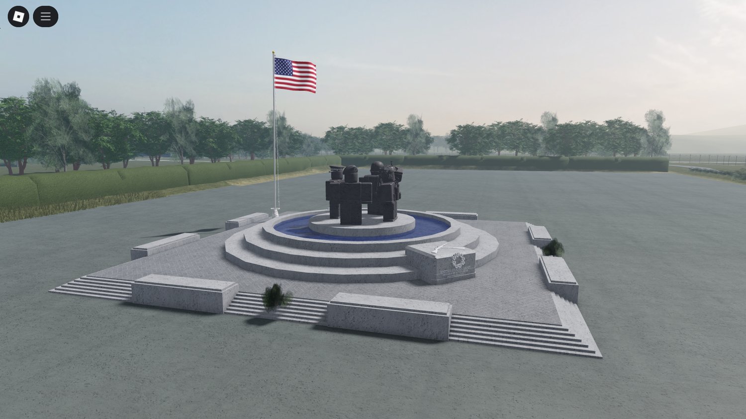 Realistic soldier statue with textures