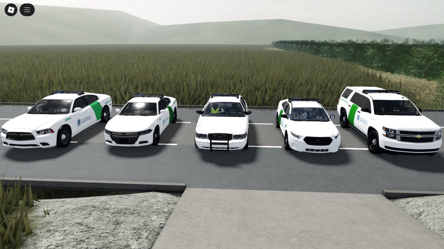 Security vehicle with realistic textures