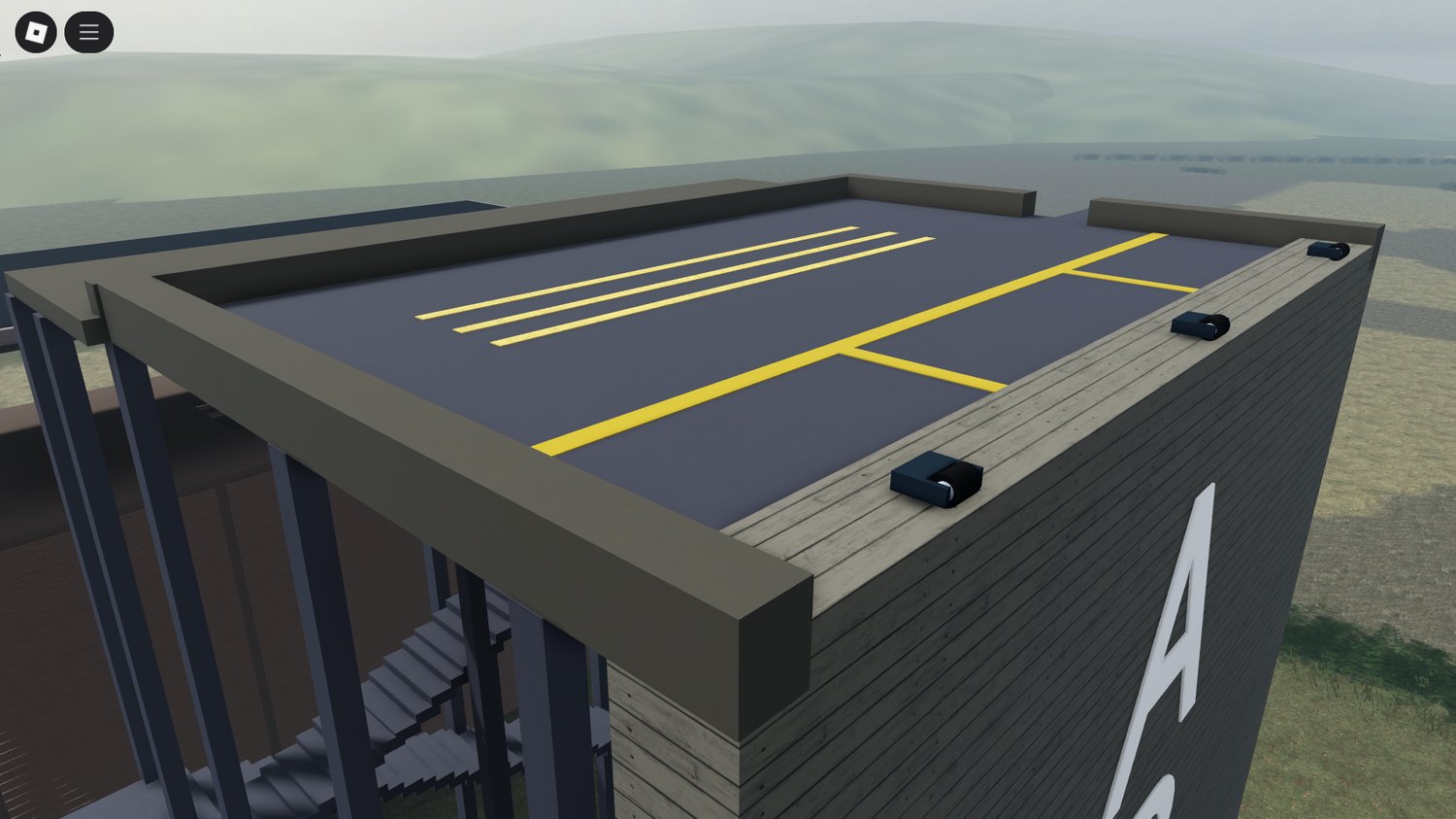 Military stair obstacle for Roblox tactical simulations