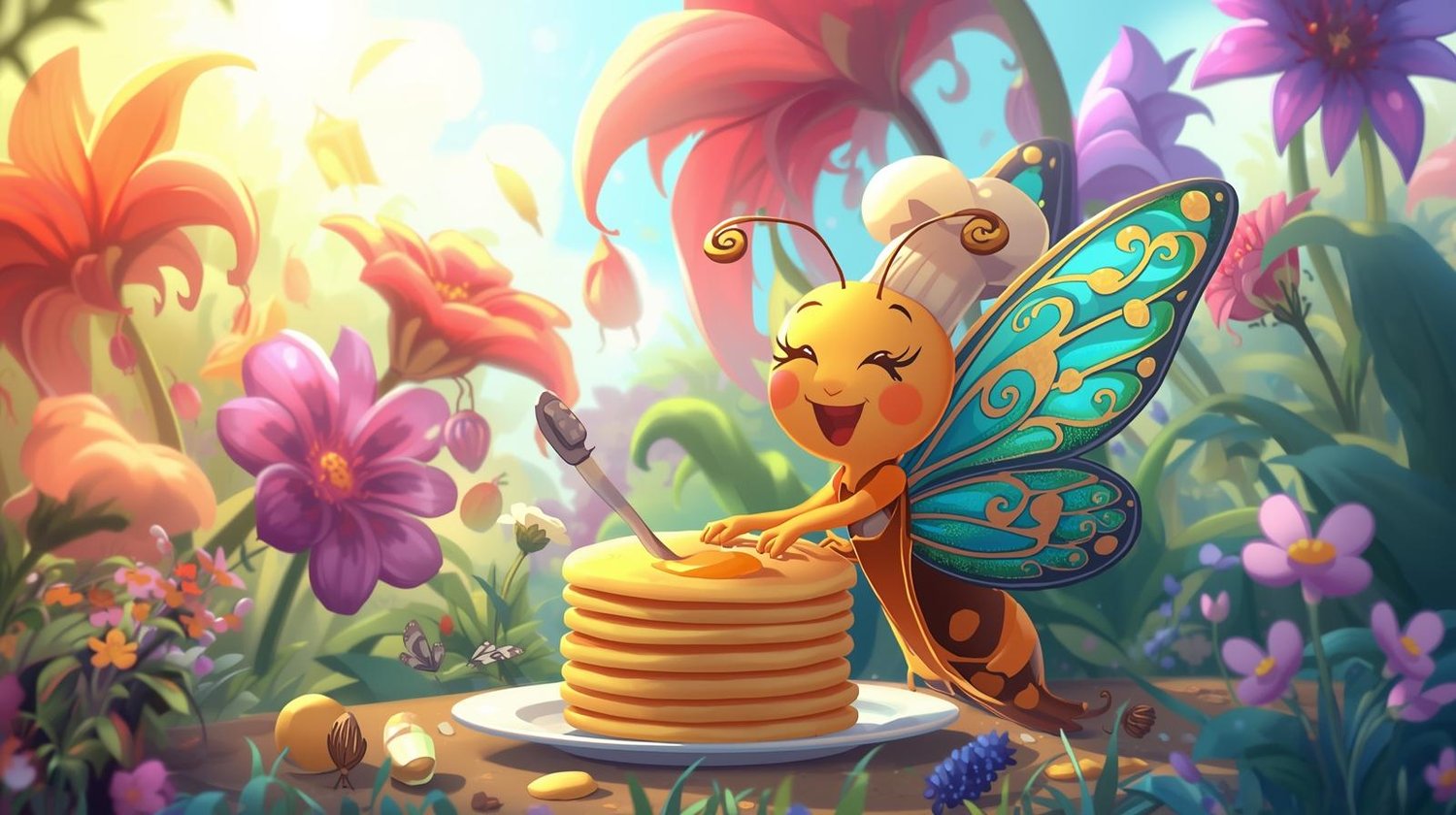 butterfly baking pancakes png