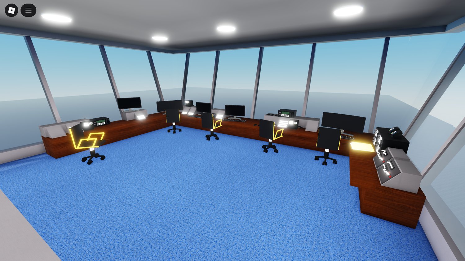 Roblox airport tower with interior and stairs