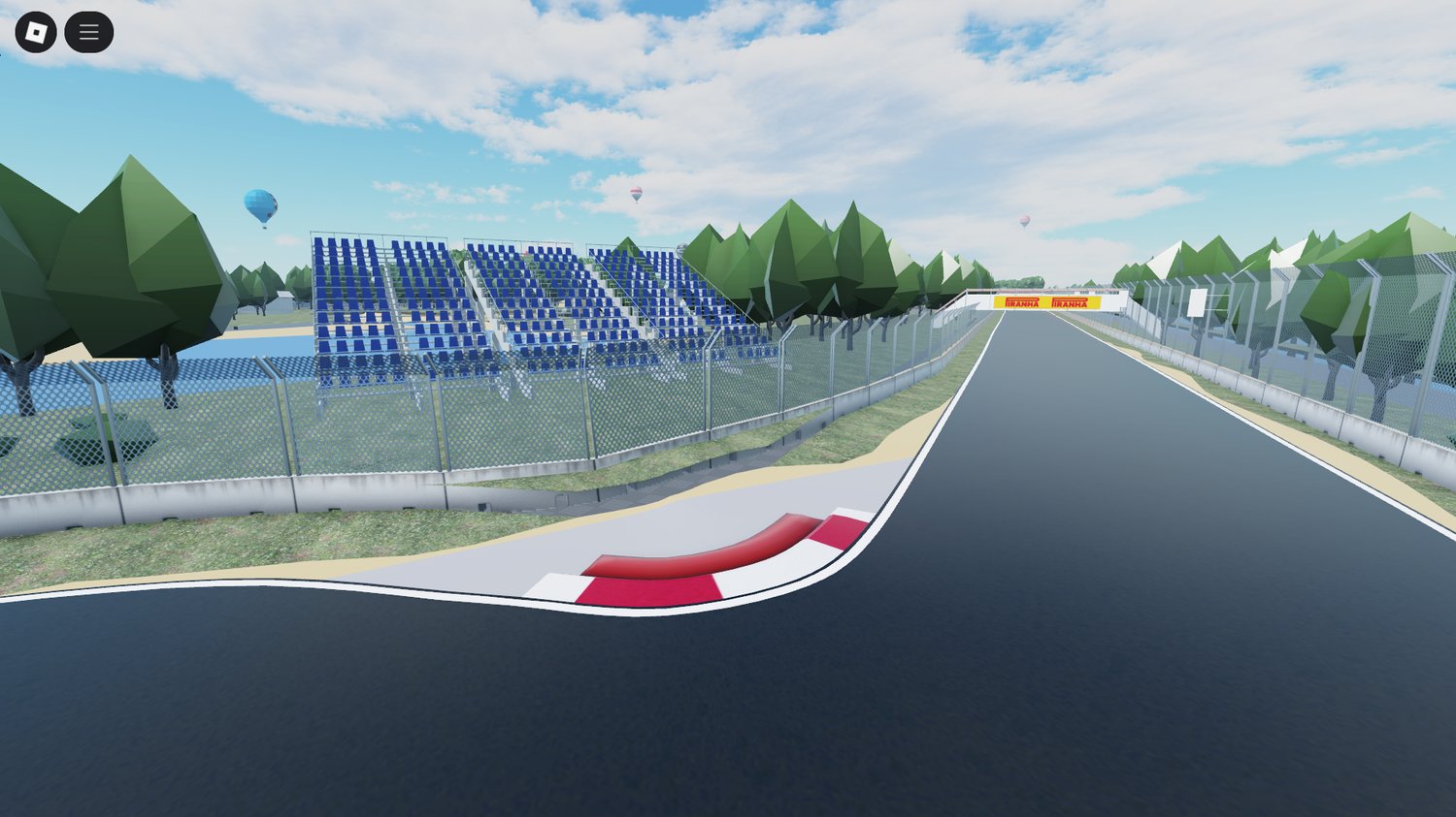 Stylized racing circuit Roblox environment