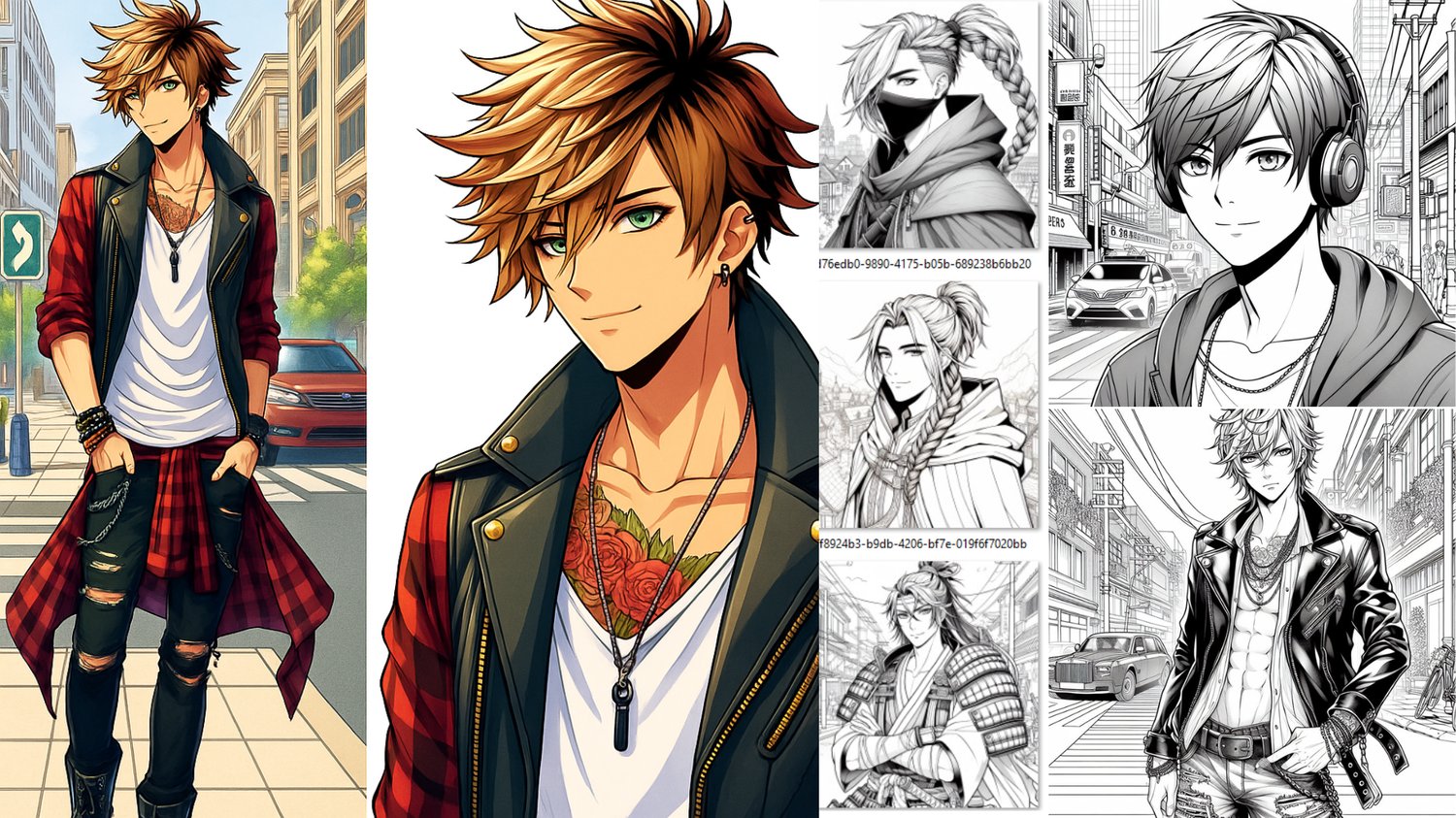 Young Man's Style on a City Street Coloring Pages