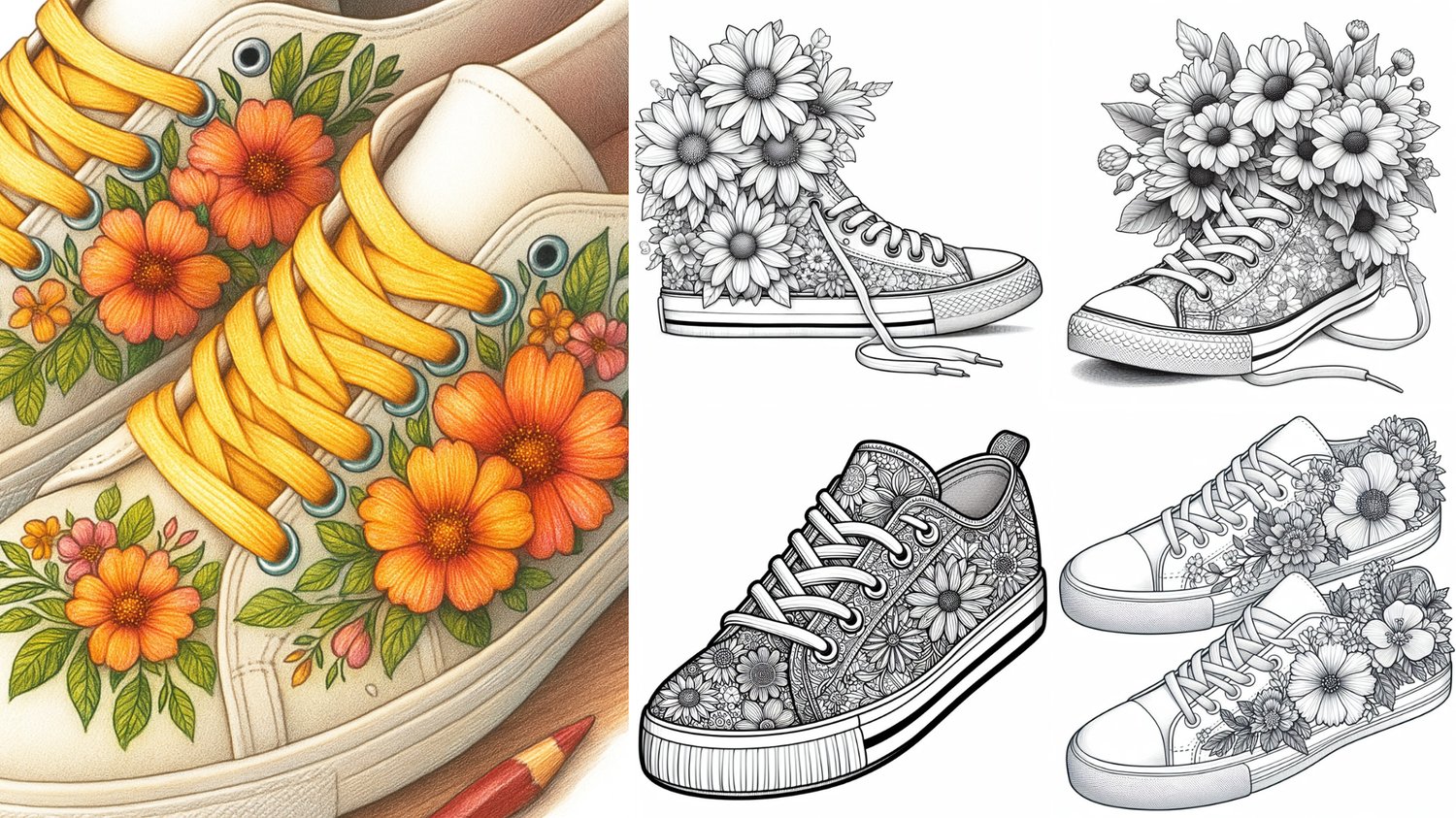 Sneaker Coloring Pages