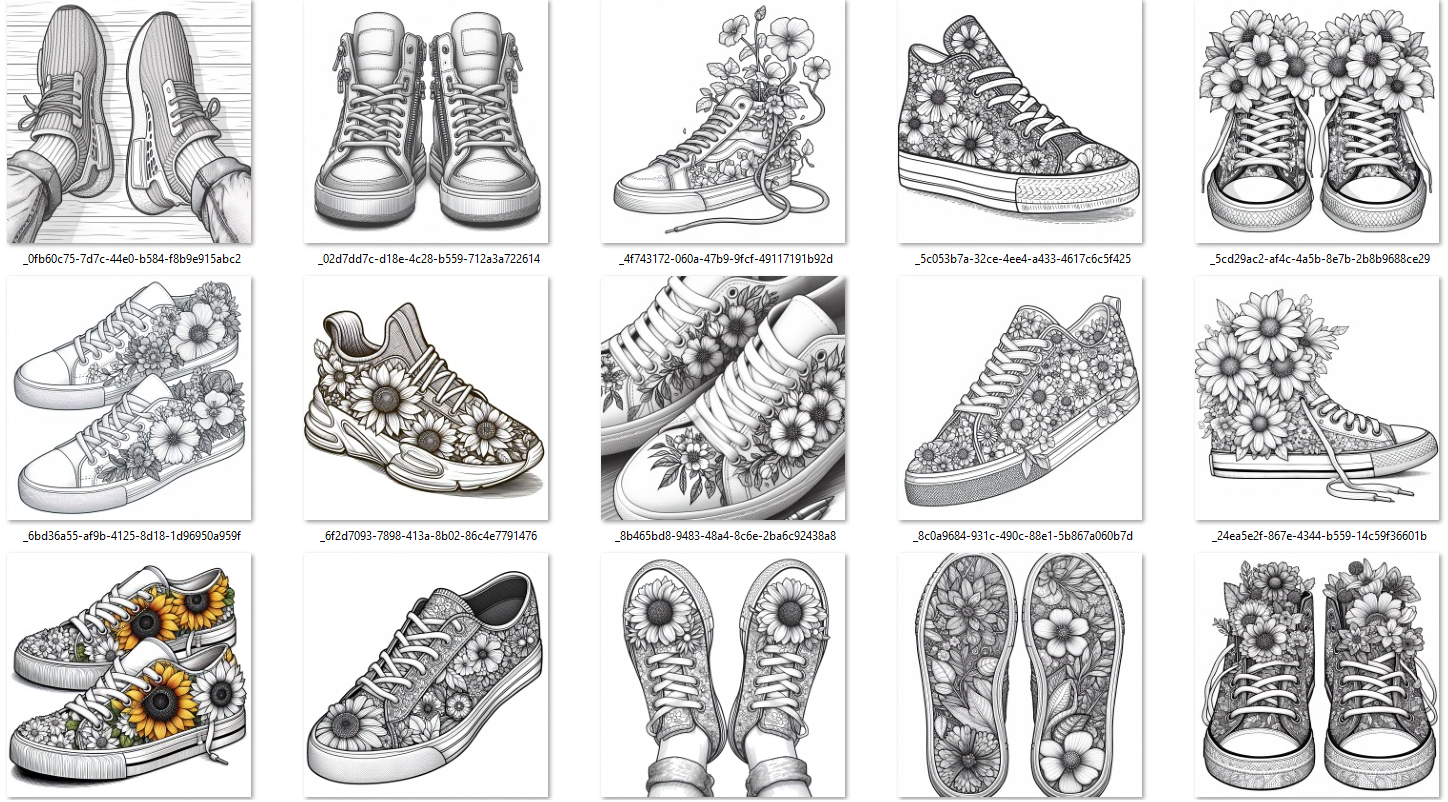Sneaker Coloring Pages
