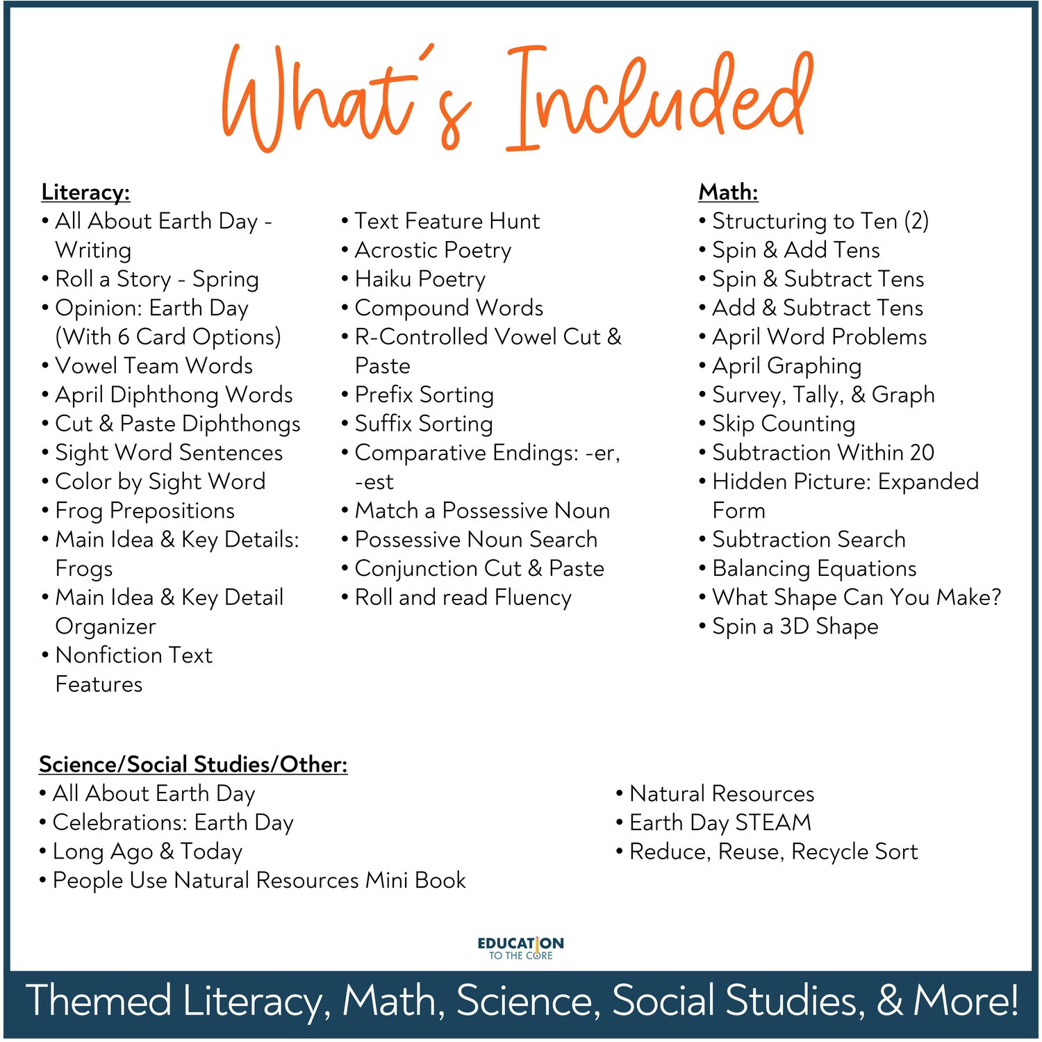 April No Prep Packet 1st Grade - April Activities - Spring Morning Work
