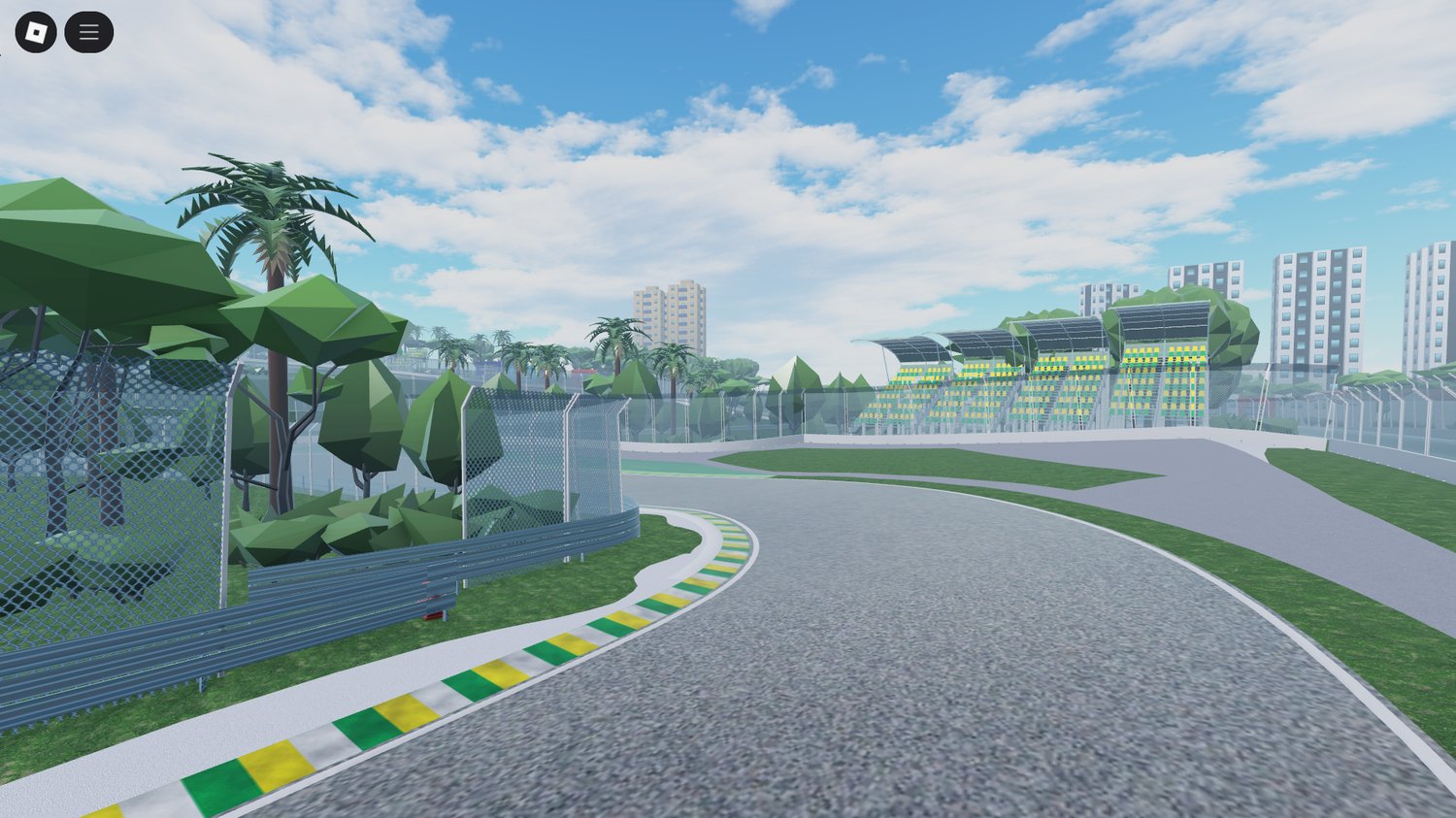 Start and finish line on cartoon Interlagos map