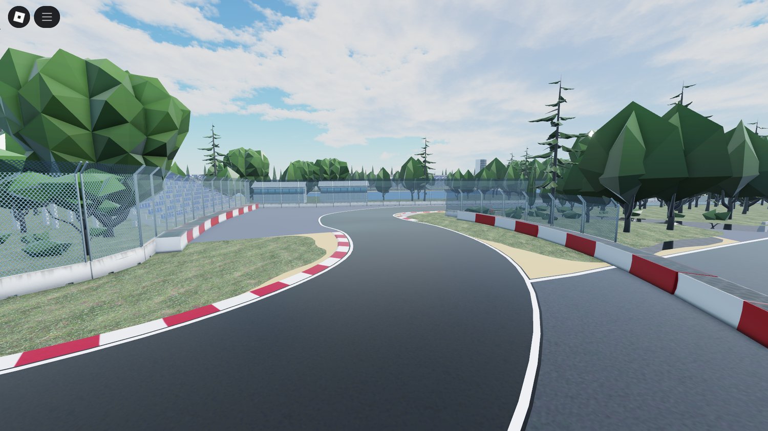 Straightaway section for high-speed driving