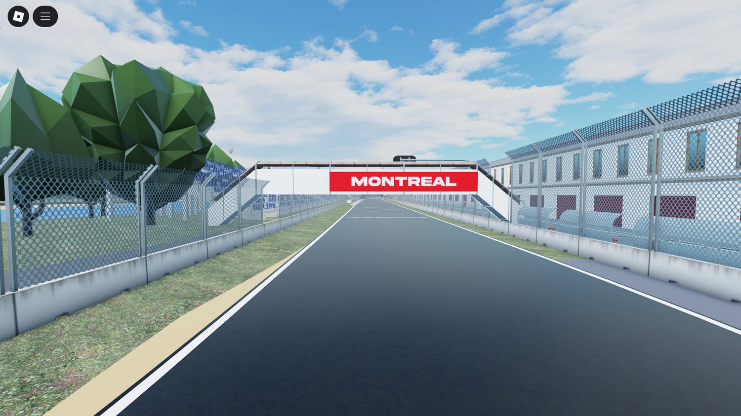 Player racing on cartoon Montréal circuit