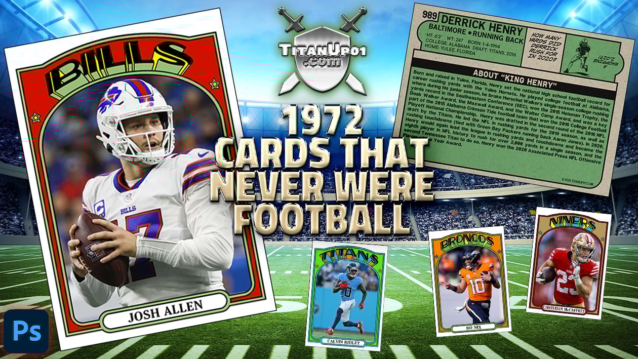 1972 Cards That Never Were Football Photoshop PSD Templates