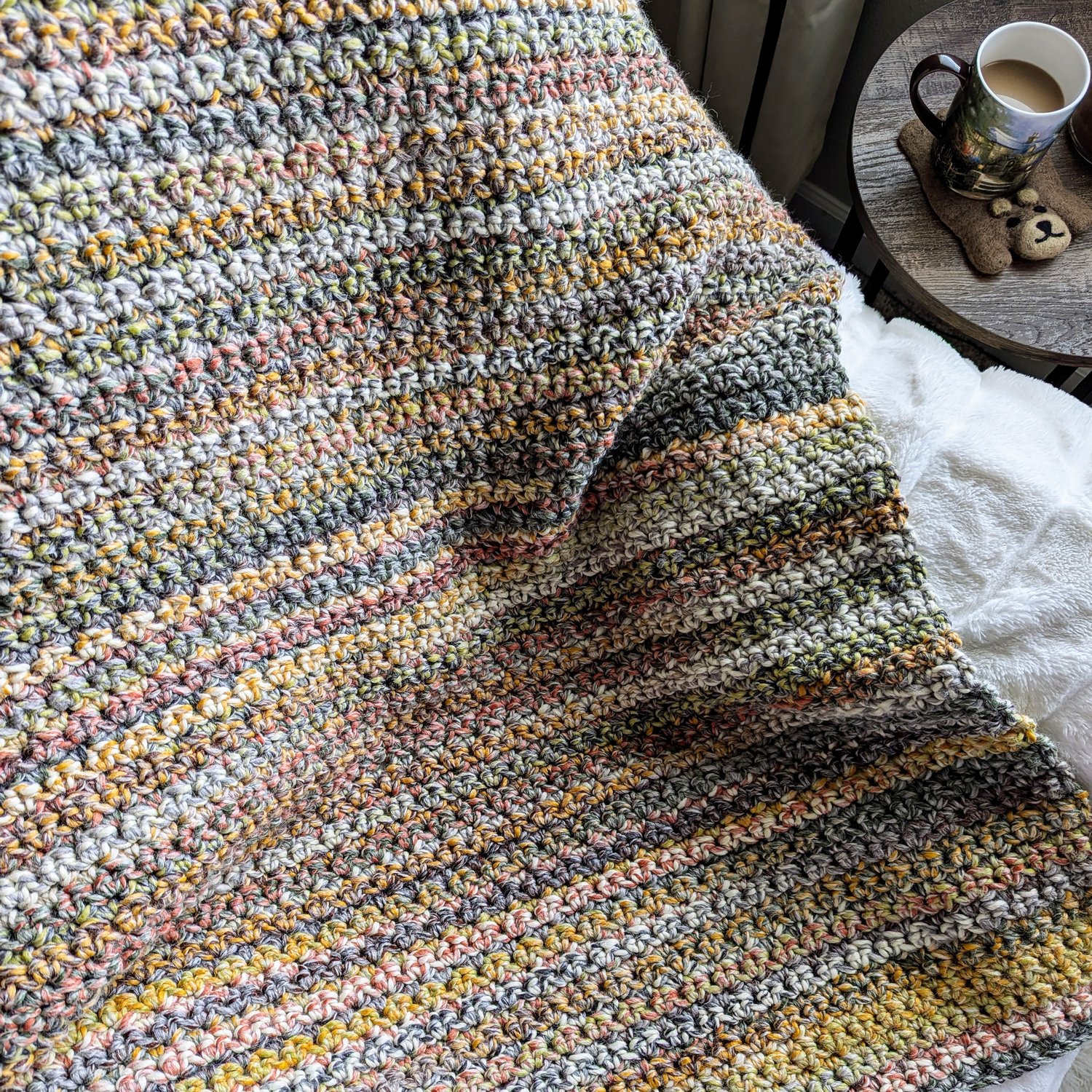 Crochet Mountain Lodge Blanket