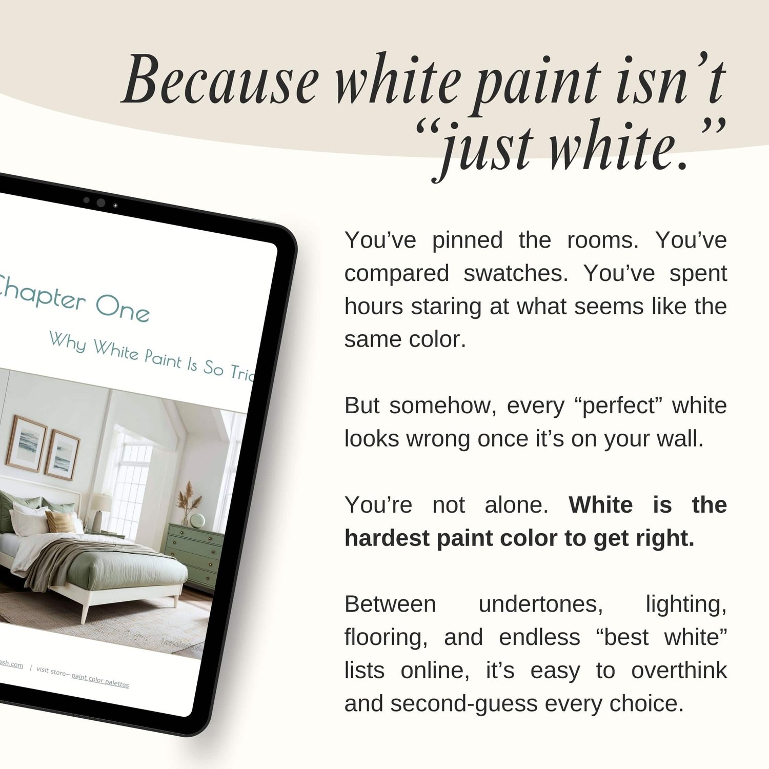 How to choose the right white paint for interior. Guide book by Lavenia Shash