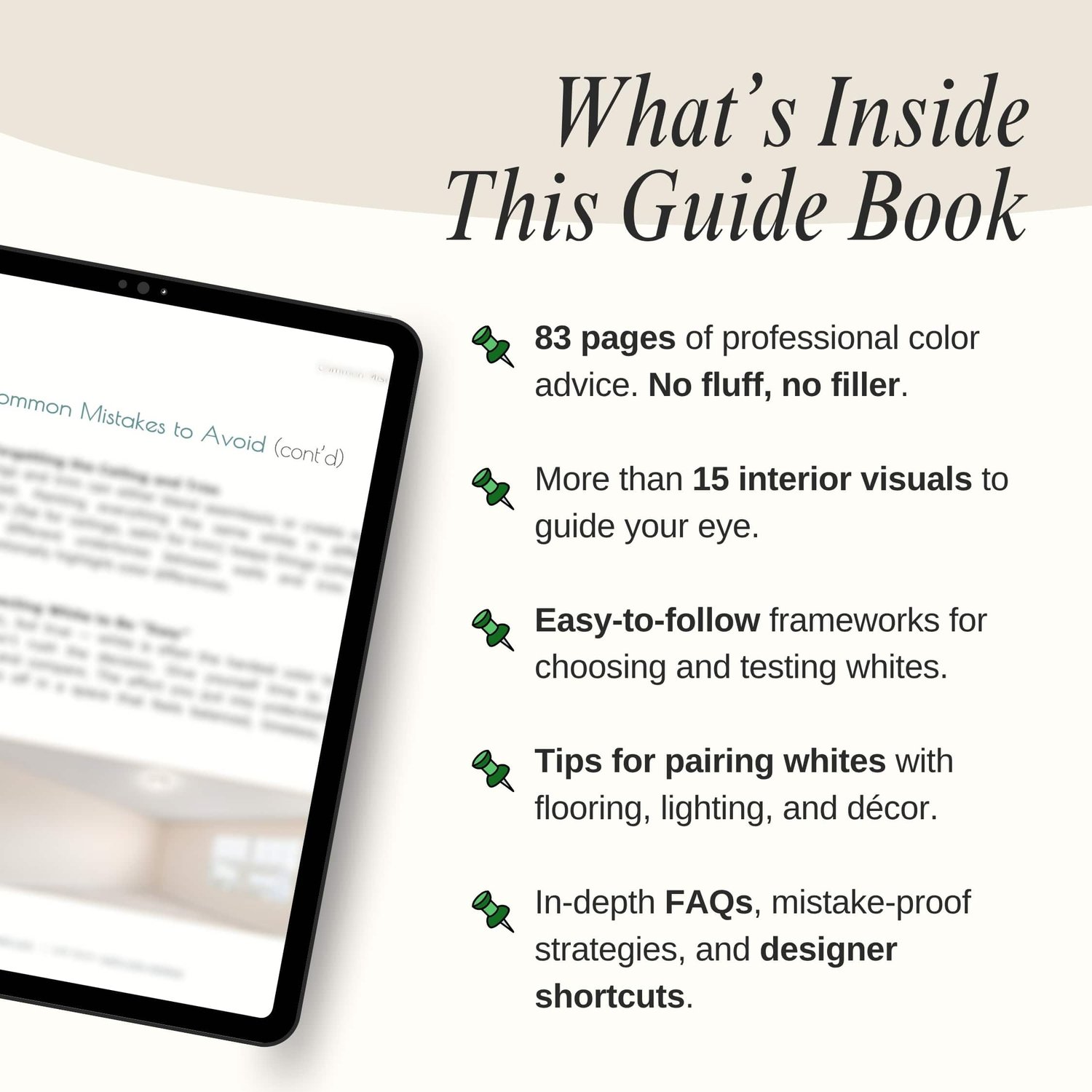 How to choose the right white paint for interior. Guide book by Lavenia Shash