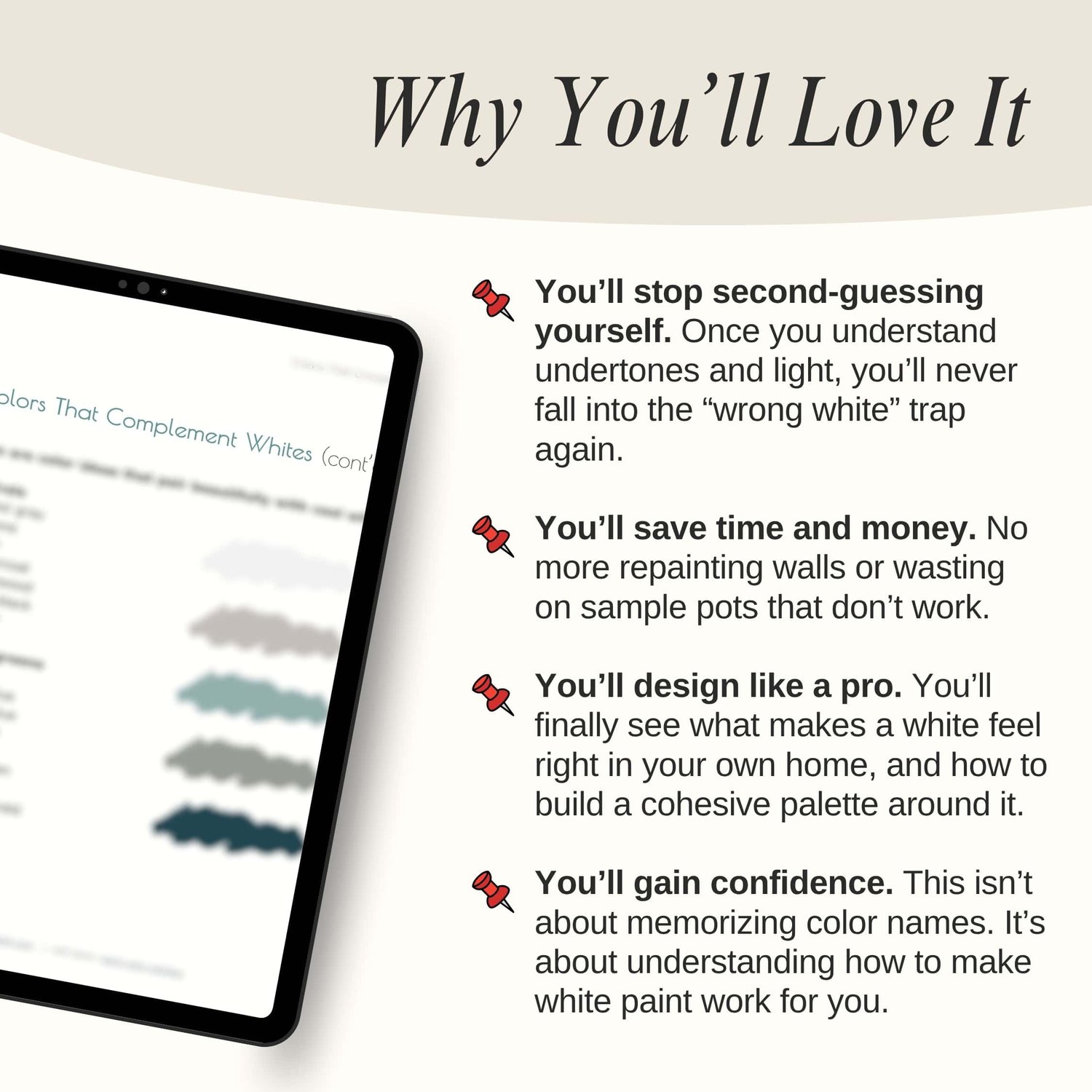 How to choose the right white paint for interior. Guide book by Lavenia Shash