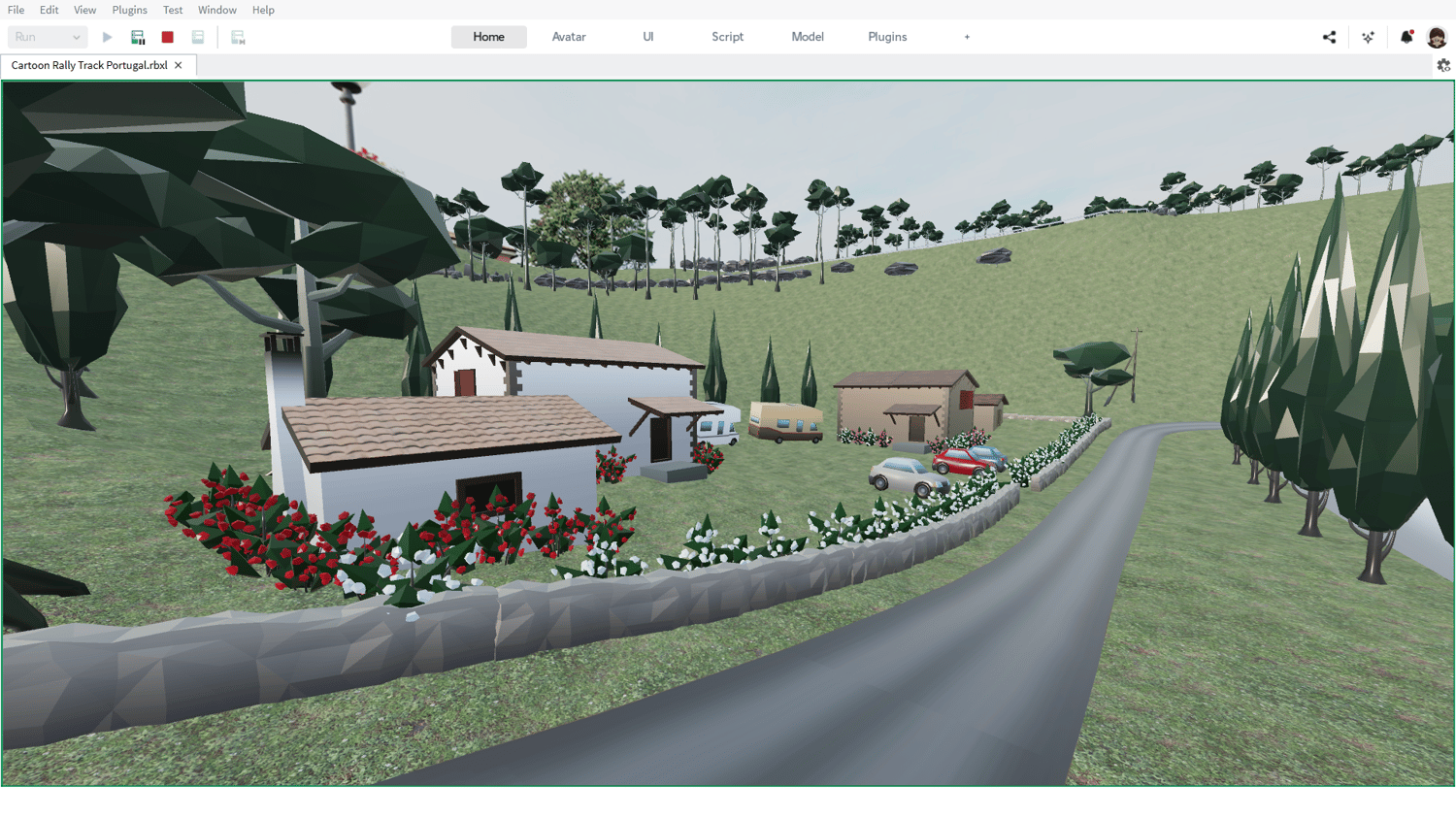 Vibrant Portugal-inspired race track Roblox