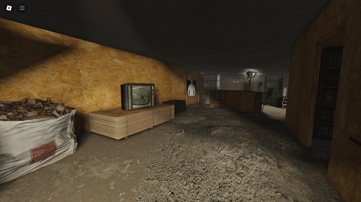 Roblox CQB facility with detailed rooms and cover placements