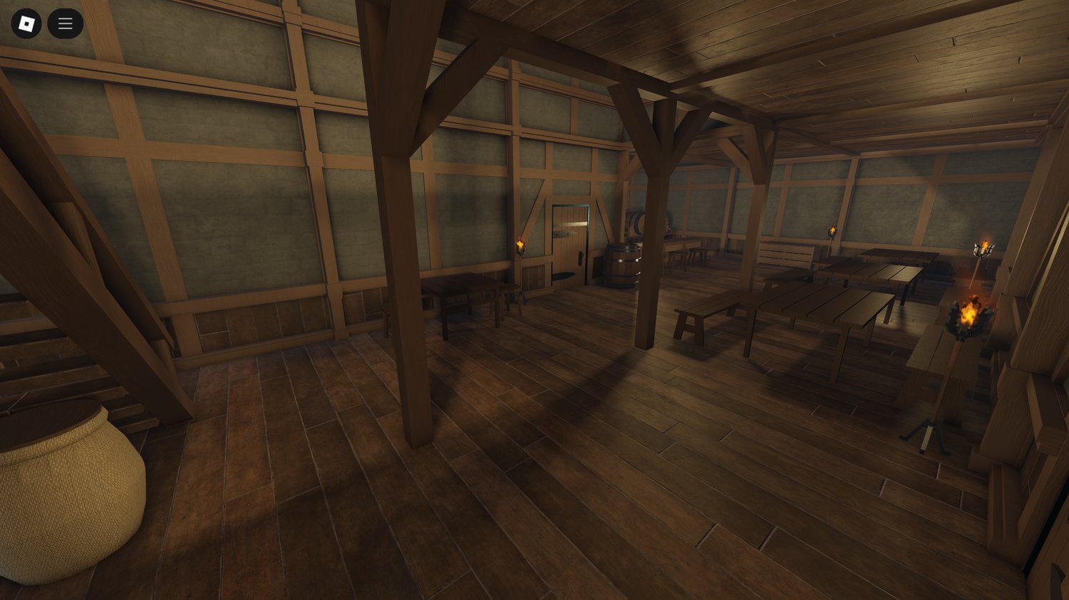 Fantasy castle village overlook Roblox scenery